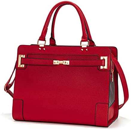Fashion Pet Carrier Dog Cat Carrier Purse Soft-Sided Leather Handbag Pet Tote Bag for Small Dogs Puppy and Cats TSA Airline Approved (Red)