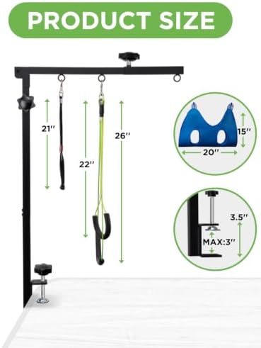 Extendable Dog Grooming Table Arm, with Hammock & No-Sit Holder, Adjustable Height 27"-42", Adjustable Widht 20"-23", Pet Grooming Kit for Small Medium Dogs at Home or Salon