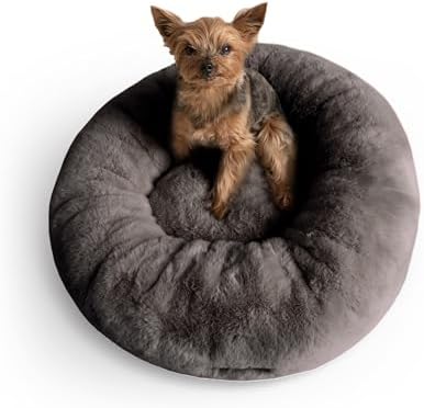 UnHide Floof Pet Bed, Extra Soft Dog Bed with Removable Faux Fur Cover