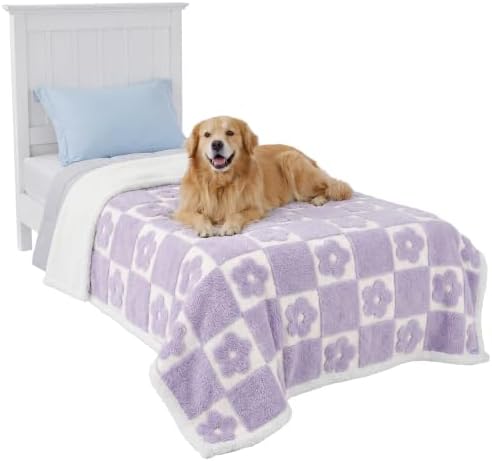 LE SURE Waterproof Blanket for Bed Cute Cozy 3D Jacquard, Twin（60x80）
