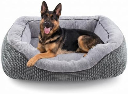 INVENHO XL Dog Beds Large Sized Dog, Washable Orthopedic Warming Soft Sleeping Durable with Anti-Slip Bottom