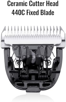 5FC Low Noise Pet Dog Grooming Clippers Replacement Blade Ceramic Edge Detachable Steel Pet Clipper Blade with Cutting Length of 6.4mm 1/4'' (1 Count)