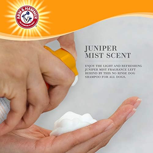 Arm & Hammer Ultra Fresh Waterless Dog Shampoo Foam, Juniper Mist, 8 Fl Oz