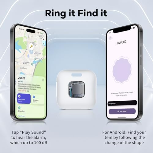 Hoxe Air Tracker Tags-4 Pack for iOS & Android, Smart Tag for Key, Bag, Pet