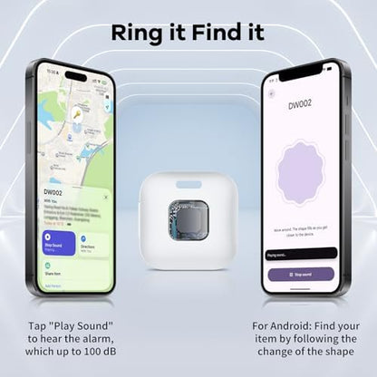Hoxe Air Tracker Tags-4 Pack for iOS & Android, Smart Tag for Key, Bag, Pet