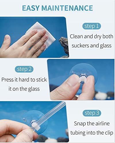 Pawfly Aquarium Suction Cup Clips for Standard 3/16" ID Airline Tubing Clear Air Hose Holder Clamp Accessories for Fish Tank Aeration Setup, 30pc