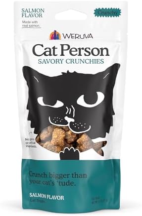 Cat Person, Salmon Savory Crunchies Cat Treats, 2oz Bag