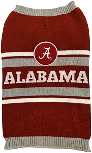Pets First NCAA Alabama Crimson Tide Dog Sweater, Size Medium. Warm and Cozy Knit Pet Sweater with NCAA Team Logo, Best Puppy Sweater for Large and Small Dogs, Team Color (AL-4179-MD)