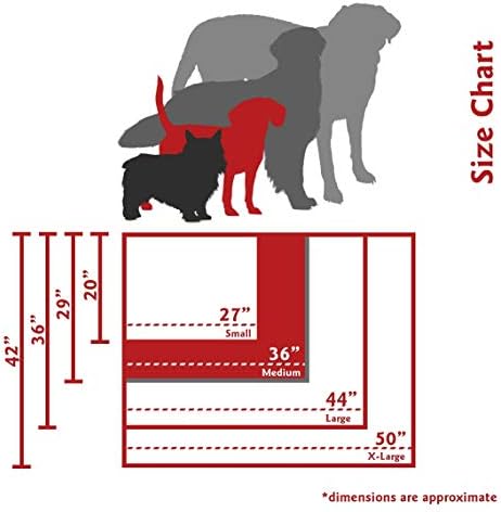 Majestic Pet Rectangular Dog Bed, Small, 27x20x4 in, Washable, Peach