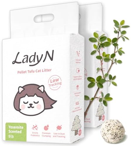 Lady N Pellet Tofu Cat Litter, Yosemite, Eco-Probiotic Odor-Control 18lb