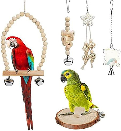 9-Piece Parakeet Toys & Budgie Toys, Bird Cage Accessories Set
