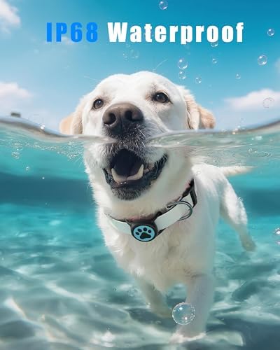 IP68 Waterproof Dog AirTag Holder for Dog Collar, Soft, Stretchy Silicone