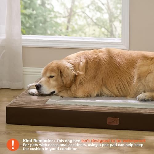 Bedsure ComfyFleece XXL Dog Bed for Crate with Washable Cover, 47x29