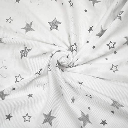 American Baby Company 100% Cotton Thermal Waffle Swaddle Blanket (30" x 40"), Soft, Breathable & Stretchy, Super Stars, for Boys and Girls, Perfect for Swaddling, Travel and Gifting