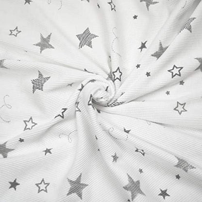 American Baby Company 100% Cotton Thermal Waffle Swaddle Blanket (30" x 40"), Soft, Breathable & Stretchy, Super Stars, for Boys and Girls, Perfect for Swaddling, Travel and Gifting