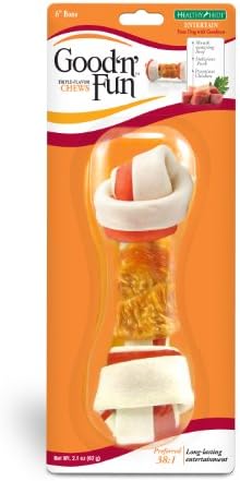 Good 'n' Fun 6 in Bone Long-Lasting Dog Treat With Real Protein, 1 Count