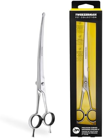 Tweezerman 9" Pet Grooming Shears-Safety Round Tips for Medium/Large Dogs