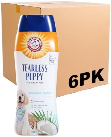 Arm & Hammer Tearless Puppy Shampoo, Coconut Water Scent, 20 Fl Oz, 6-Pack