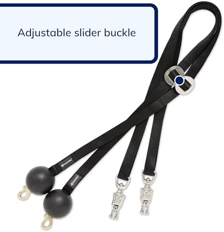 SmartEquine Quiet Drop Horse Cross Ties, Sold in Pairs (2), Black