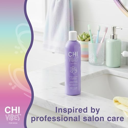 CHI Vibes for Dogs 5-in-1 Shampoo & Conditioner, 12 Fl Oz