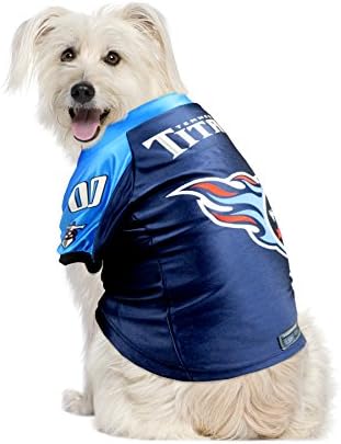 Littlearth NFL Tennessee Titans Premium Pet Jersey, Team Color, Small