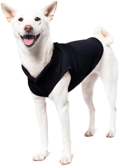 Gooby Fleece Vest Dog Sweater, Black, Medium