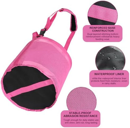 Heavy Duty Durable Waterproof Horse Feed Bag with Adjustable Strap