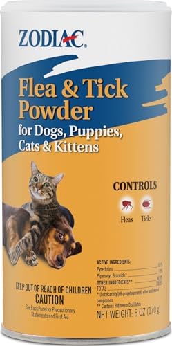 Zodiac Flea & Tick Powder for Dogs, Puppies, Cats & Kittens beige Small