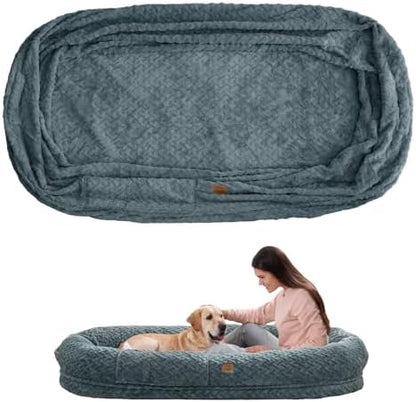 ChiXnuggle Faux Fur Washable Human Dog Bed Cover（Only Human Dog Bed）
