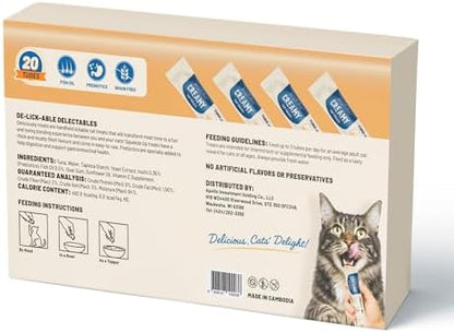 PETPHABET Lickable Cat Treats Squeeze, Chicken Recipe 20 Tubes