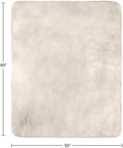 Waterproof Pet Blanket - 50x60-Inch Reversible Sherpa Fleece Throw Protects Couches, Cars, and Beds from Spills, Stains, and Fur by PETMAKER (Cream)