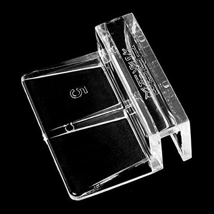 MEETOOT 4pcs Acrylic Fish Tank Bracket - 5mm Aquarium Support Tools, Clear Glass Cover Clip Holder