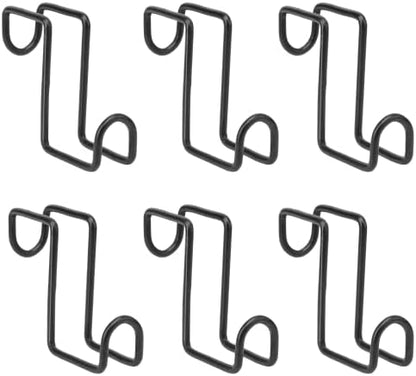 6pcs 4 Inch Tack Hook, Heavy Duty Metal Over Rail Tack Hook for Hanging Horse Bridles,Buckets(Black)