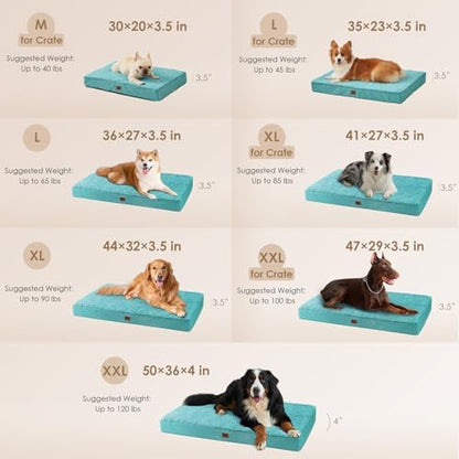 EHEYCIGA Orthopedic Dog Bed Large with Removable Washable Cover, 35x23