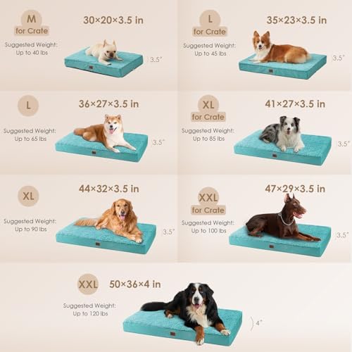 EHEYCIGA Orthopedic Dog Bed Extra Large with Removable Washable Cover, 41IN