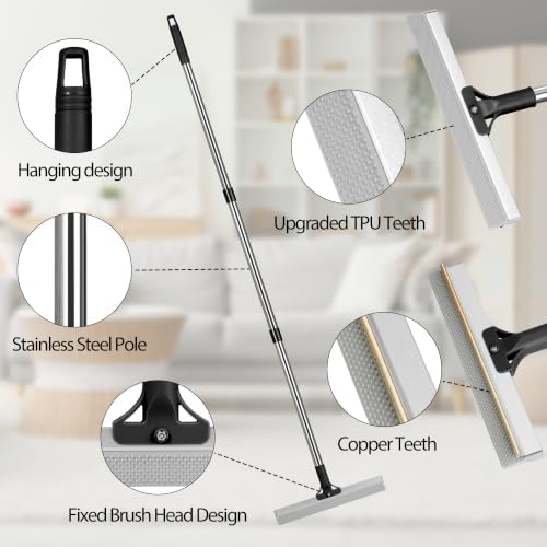 Carpet Rake for Pet Hair Removal Tool,Reusable Hair Remover Broom