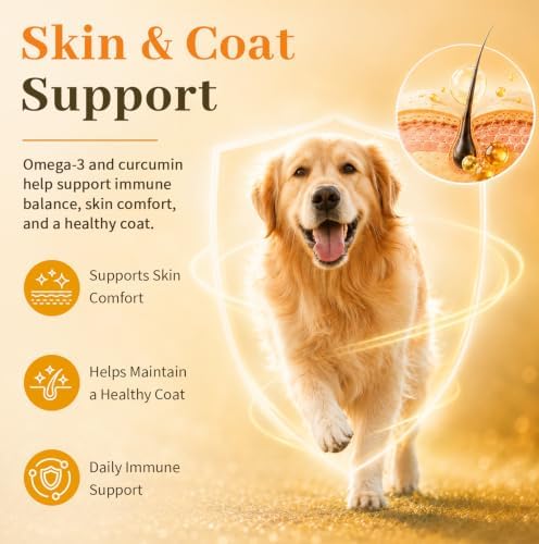 Turmeric Curcumin for Senior Dogs & Cats, Canine Joint & Mobility Support