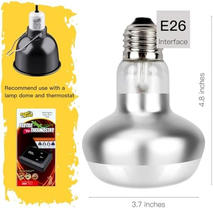 Basking Light for Reptiles, 2-Pack 100W Upgraded Intense Basking Spot, Reptile Heat Bulb Light, UVA Heat Lamp Bulbs for Bearded Dragon Turtle Chicken
