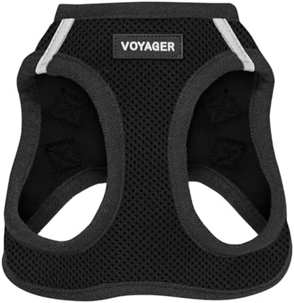 Voyager Step-in Air Dog Vest Harness - Black/Black Trim, Small