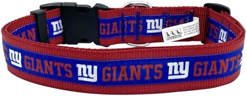 Pets First NFL New York Giants Licensed PET COLLAR, Extra Large - Heavy-Duty, Strong, and Durable Dog Collar. Available in 31 Football Teams and 4 Sizes