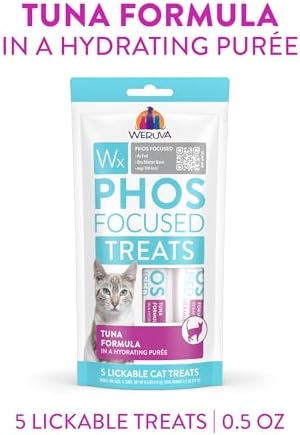 Weruva Wx Phos Focused, Tuna Formula Lickable Cat Treats, 0.5oz Tube, Pack of 5
