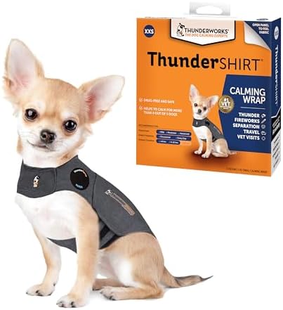 ThunderShirt for Dogs Calming Anxiety Vest, XX Small, Heather Gray