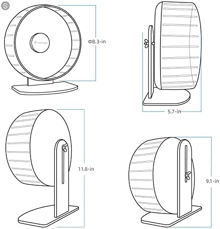 Niteangel Super-Silent Hamster Exercise Wheel: Quiet 8.2 inch Running Wheel