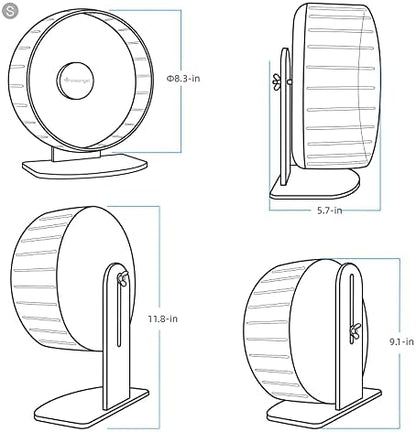 Niteangel Super-Silent Hamster Exercise Wheel: Quiet 8.2 inch Running Wheel