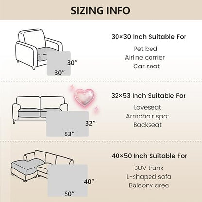 gogobunny Waterproof Loveseat Cover, Reversible Dog Cat Blanket for Couch
