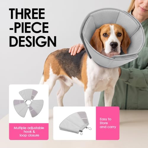 AOFITEE Dog Cones for Medium Dogs, Soft Dog Cone Collar After Surgery