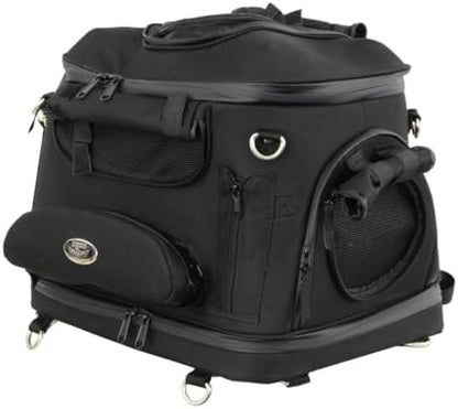 Milwaukee Performance MP8103 Large Black Heavy Duty Textile Motorcycle Pet Carrier Sissy Bar Bag - One Size