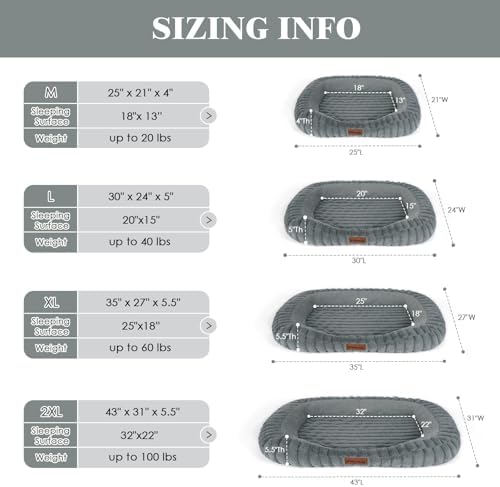 Orthopedic Dog Bed, Memory Foam Bolster Bed for Small Dogs