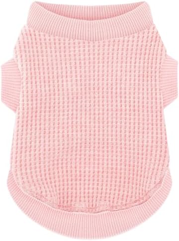 Cozy and Functional Dog Shirts for Small Puppies: Stretchable Pink Attire with Easy-On Design, Ideal for Chihuahuas and Yorkies - Enhance Comfort and Playfulness on Chill Days XX-Large