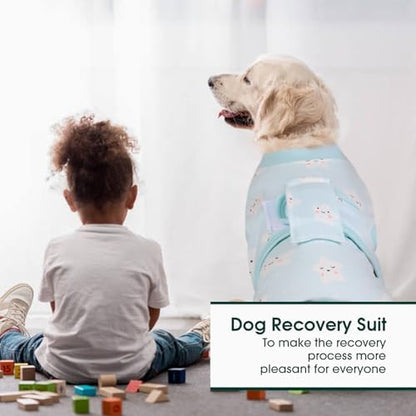Kuoser Recovery Suit for Dogs Cats, Soft Dog Surgery Suit Female Male Spay